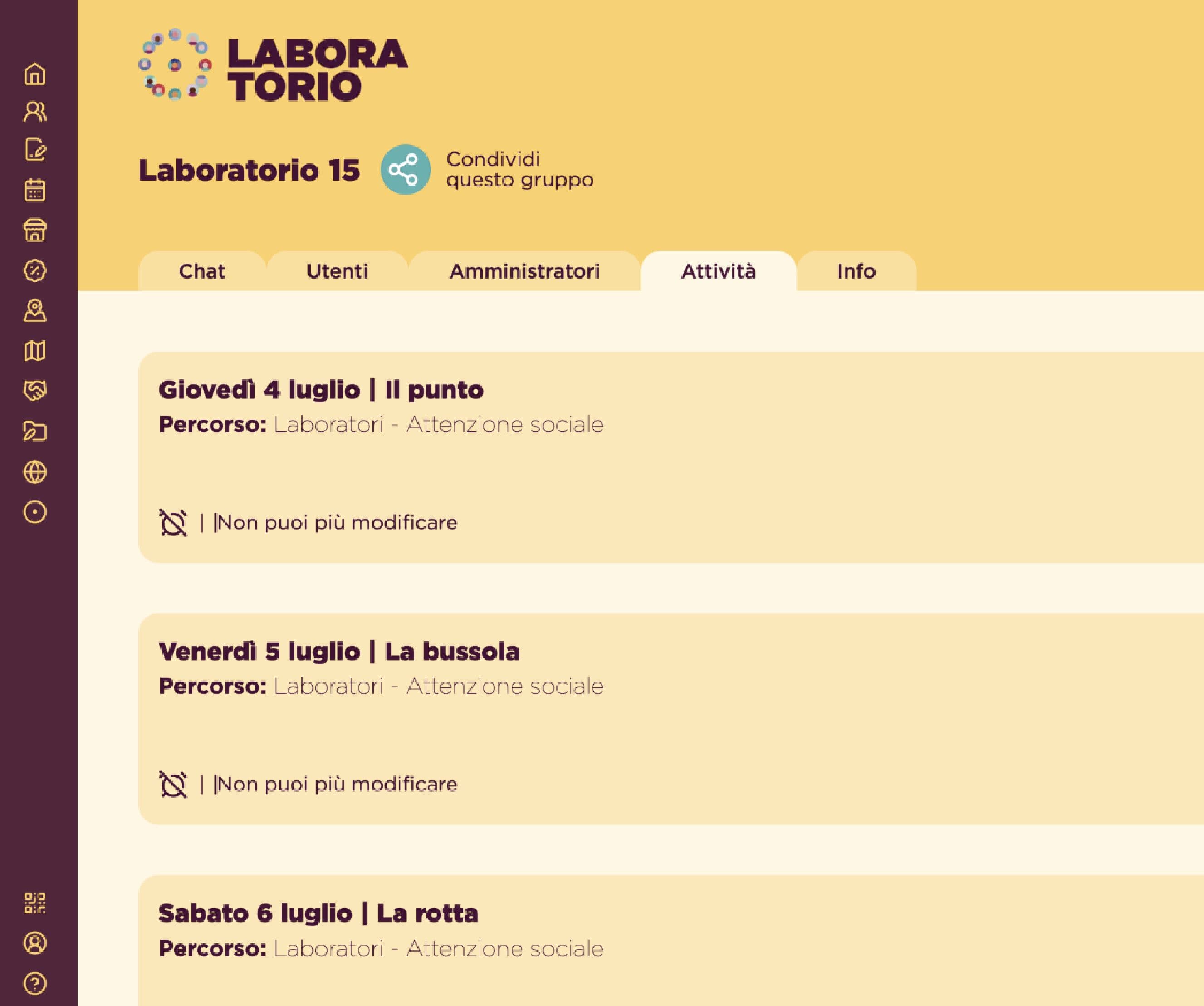 Attività 1 - Web App | Settimane Sociali Attività 1 - Web App | Settimane Sociali