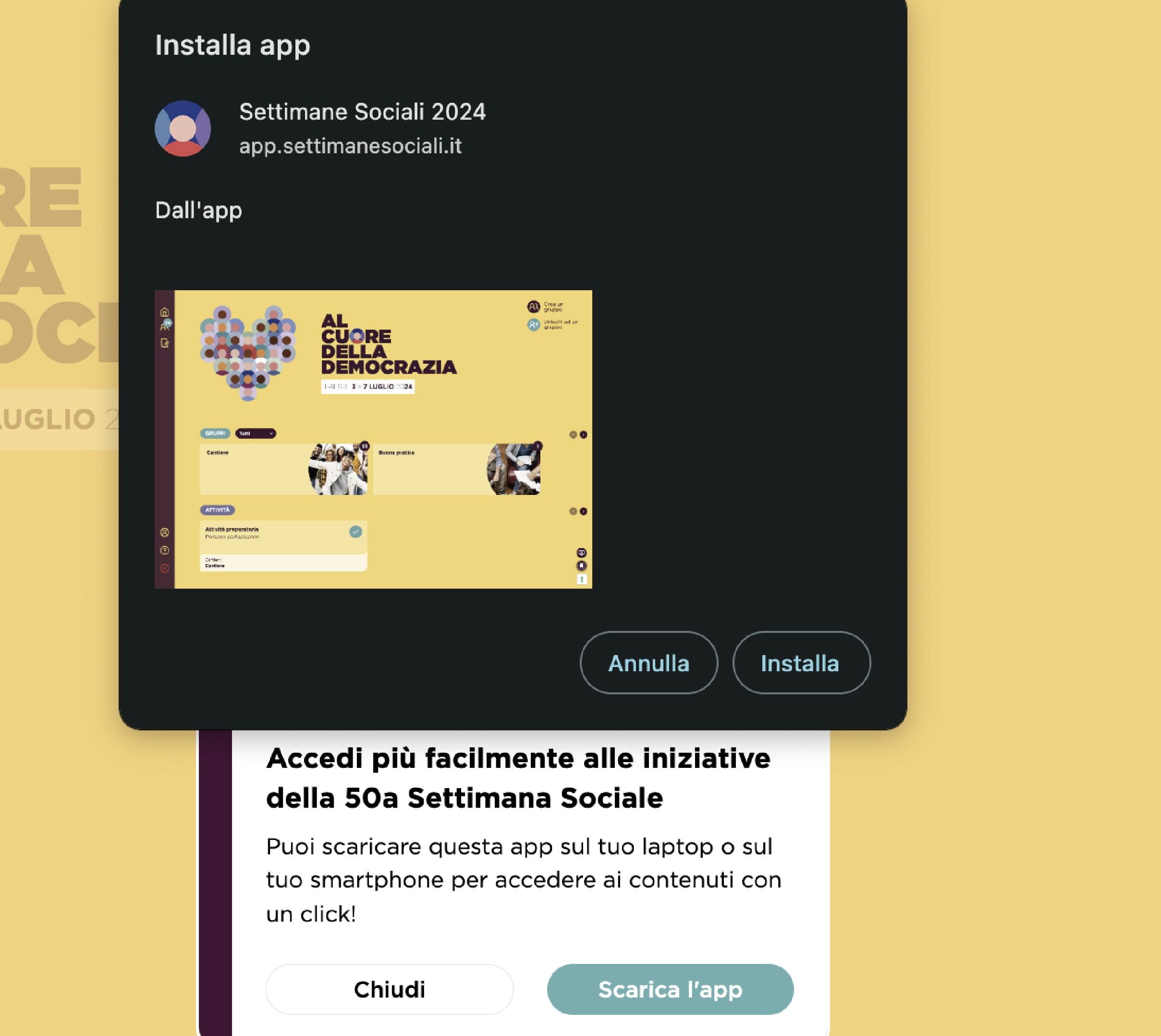 App 2 - Web App | Settimane Sociali App 2 - Web App | Settimane Sociali